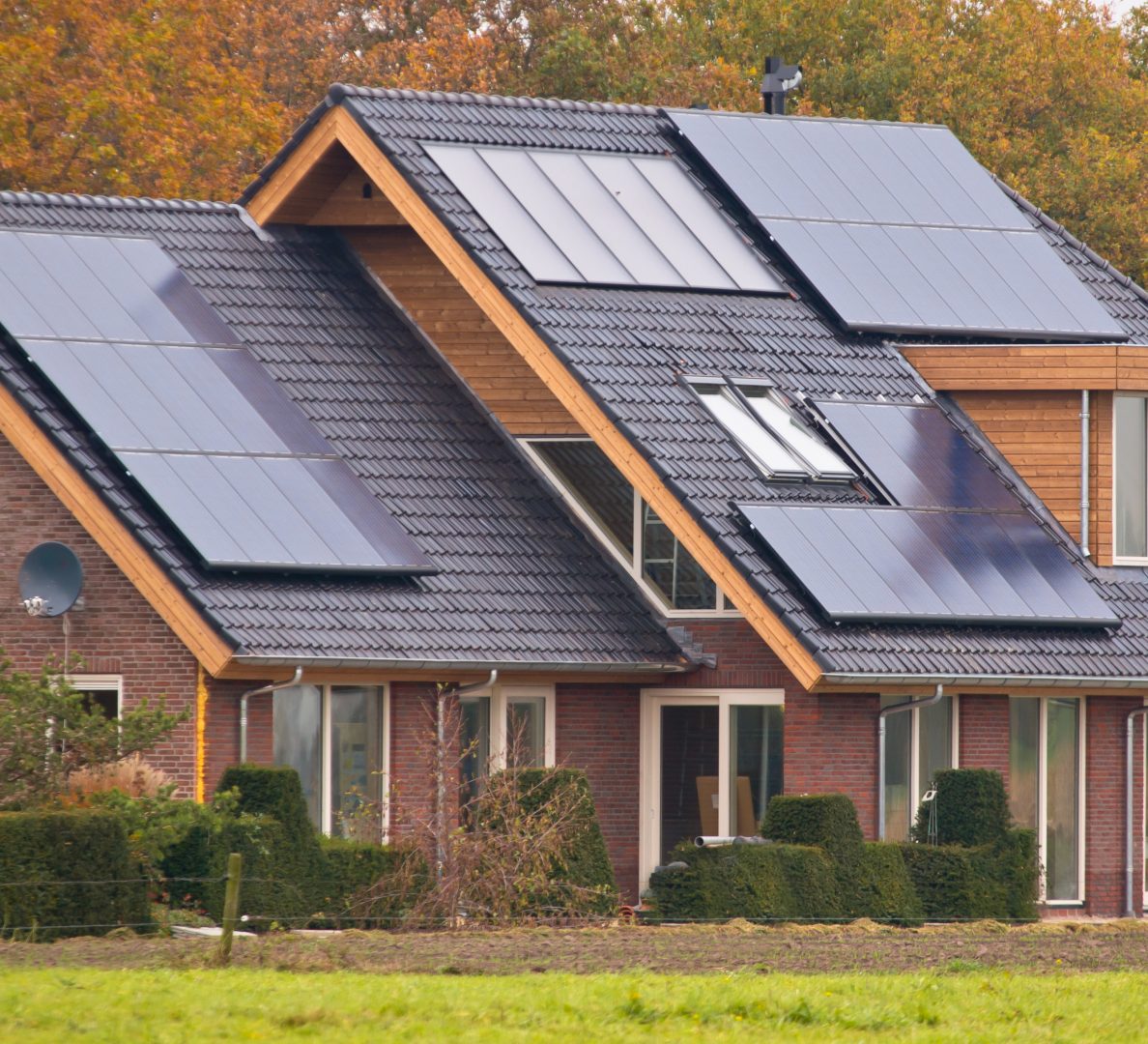 Panneaux solaires sur une maison